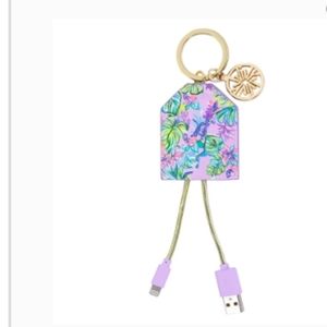 Lily Pulitzer Charging tag key chain.